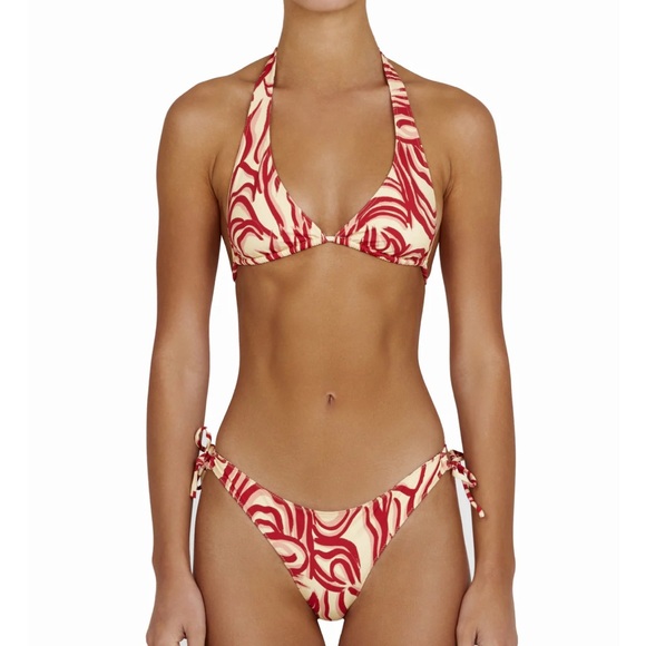 NEW Bamba Swim 2-Piece Marble Bikini Swimsuit Set Riviera Top & Rio Bottom XS/S - Picture 2 of 11